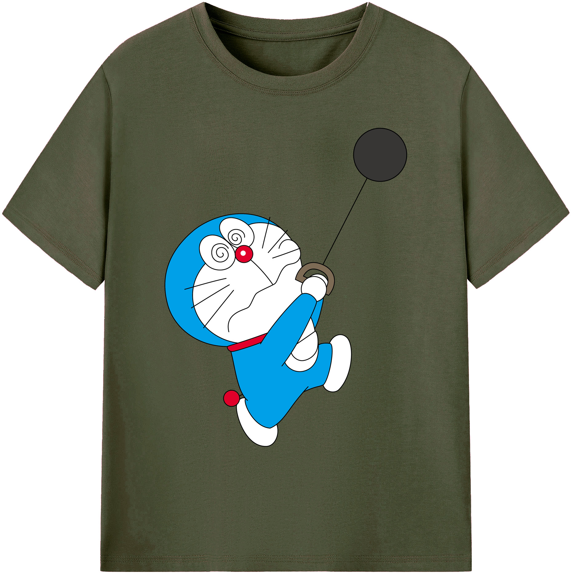 （画像用） ドラえもん Doraemon 綿100％ メンズ半袖Tシャツ｜肌触りやわらか＆通気性